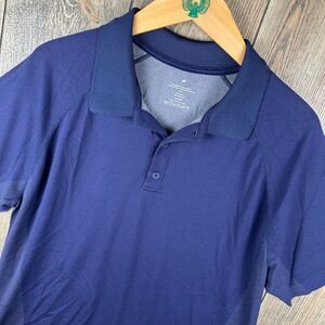 Fabletics Training Day Polo Performance Stretch Golf Men's Size Large Navy Blue